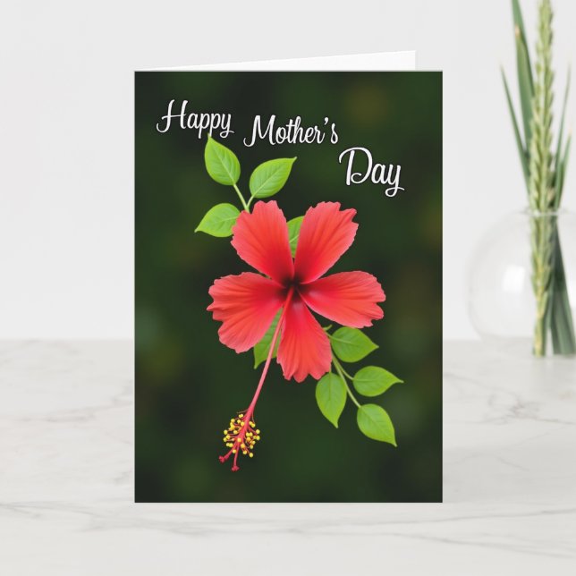 Carte de vœux Fleur écarlate (Devant)