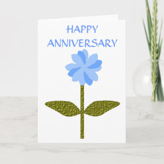 Carte de voeux Fleur Faisy Plutôt Bleu Personnalis