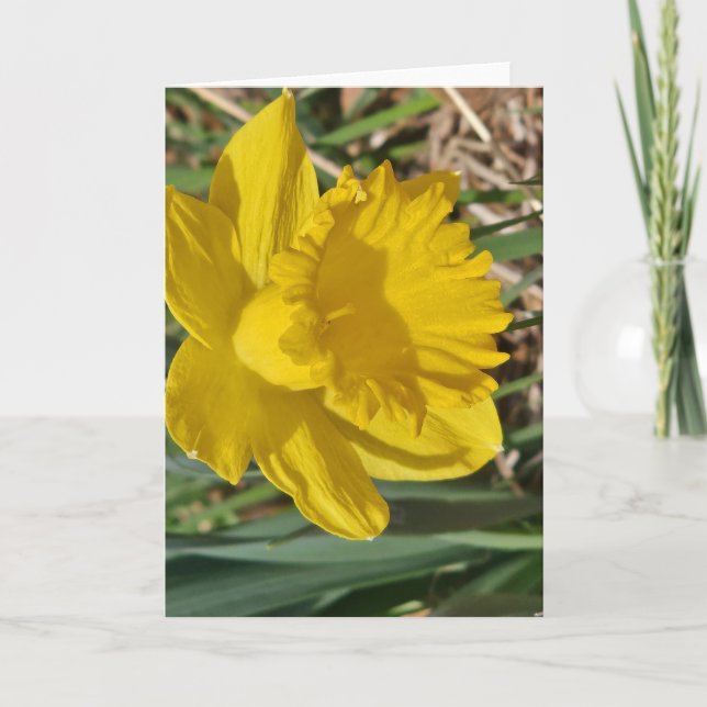 Carte de vœux fleur jaune (Devant)
