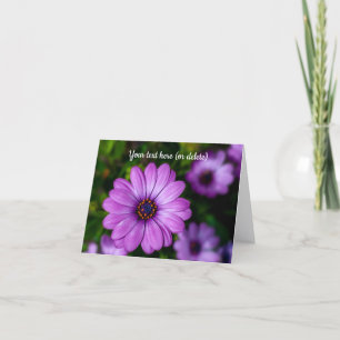 Carte de vœux fleur Marguerite Violette