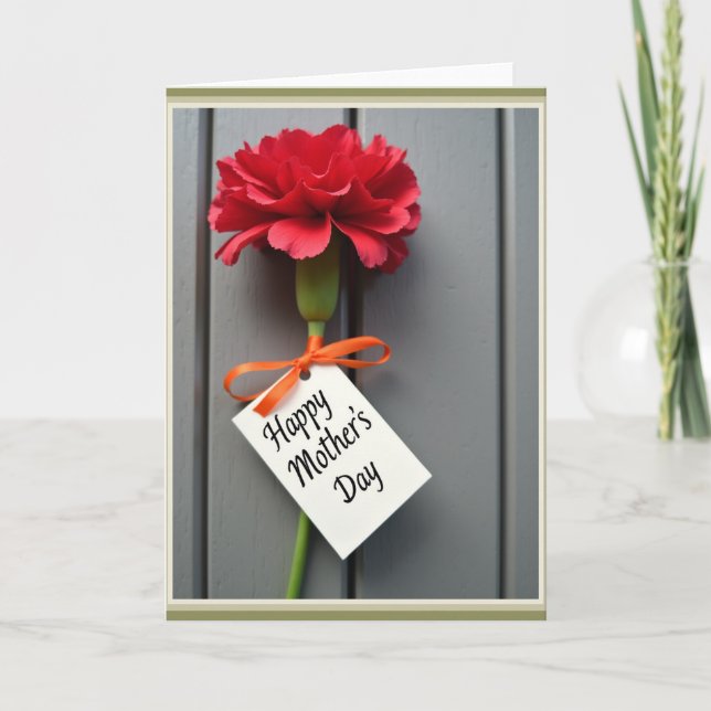 Carte de vœux Fleur rayée (Devant)