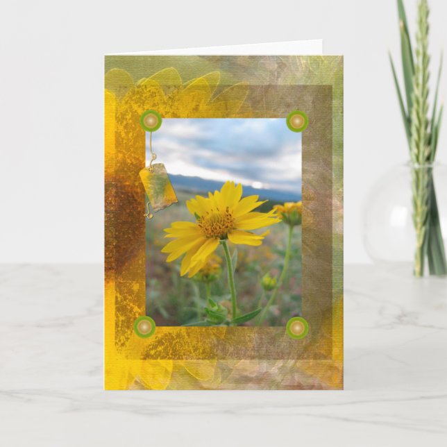 Carte de voeux Fleur sauvage de montagne (Devant)