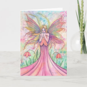 Carte de voeux fleur sauvage Fairy