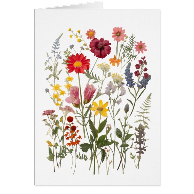 Carte de voeux fleur sauvage Toutes les occasions (Devant)