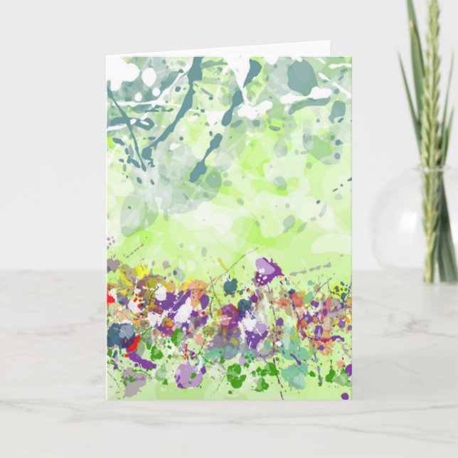 Carte de voeux fleur sauvage - Vide à l'intérieur (Devant)