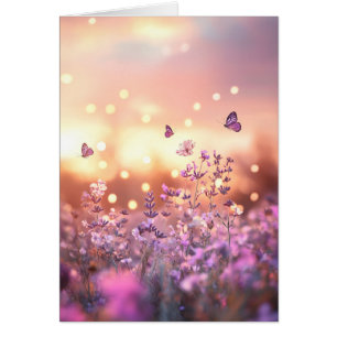 Carte de voeux fleur sauvage vierge - Photo de la