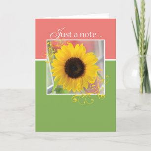Carte de vœux Fleur Tournesol Bonjour
