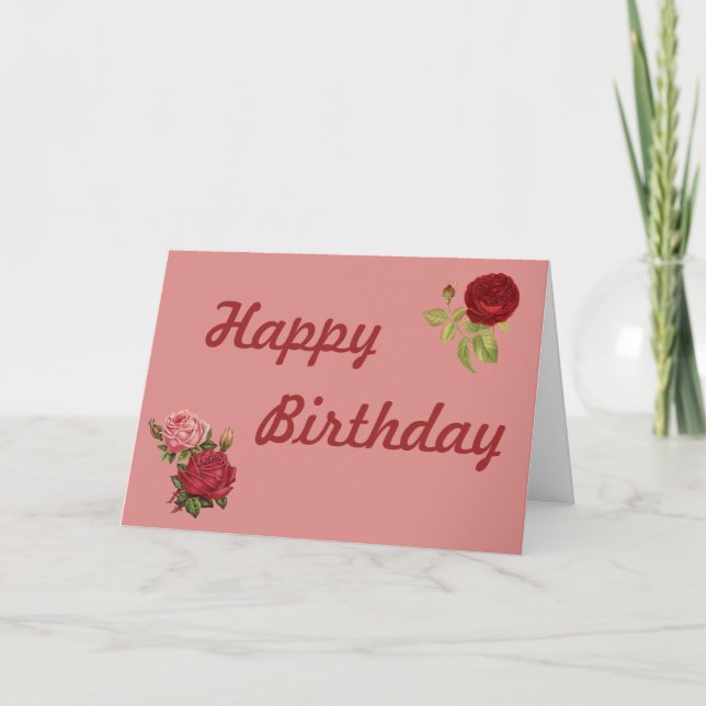 Carte de voeux Fleurs d'anniversaire (Devant)