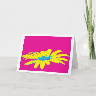 Carte de vœux fleurs de marguerite Pop Art
