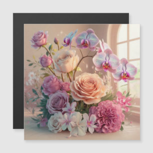 Carte de voeux Fleurs de Printemps 3D avec Roses