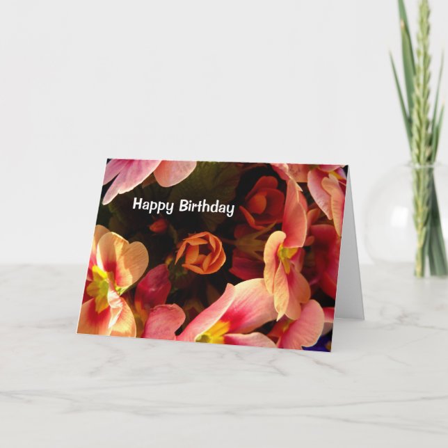 Carte de voeux Fleurs de printemps -personnaliser (Devant)