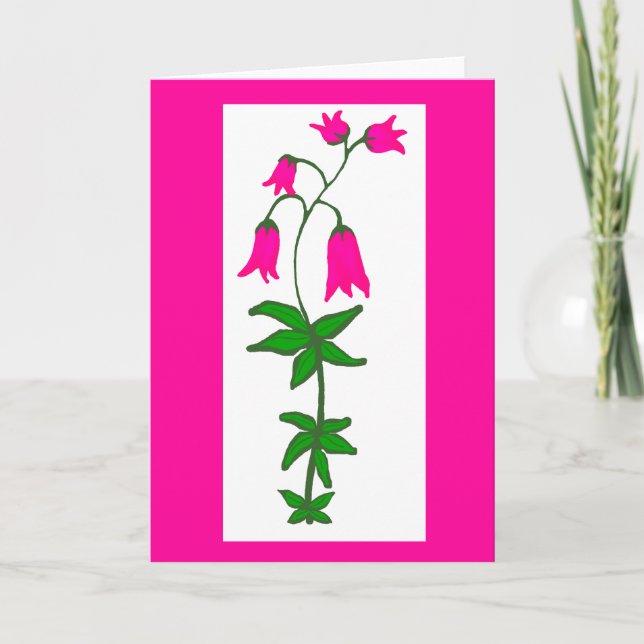 Carte de voeux Fleurs roses (Devant)