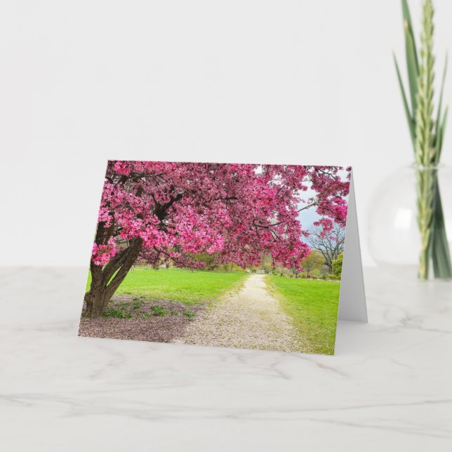 Carte de vœux Fleurs roses (Devant)