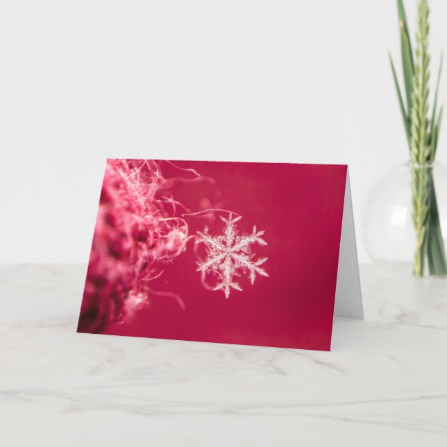 Carte de vœux flocon de neige (Devant)