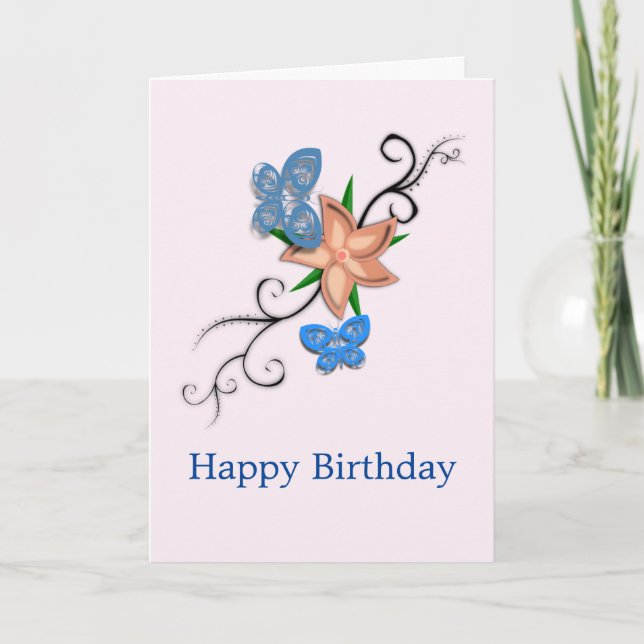 Carte de voeux Floral (Devant)