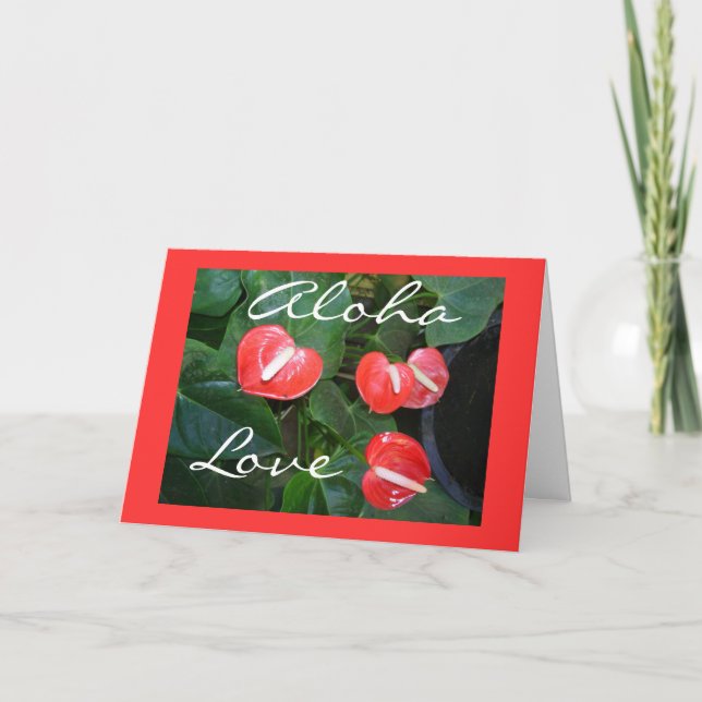 Carte de voeux Floral Anthurium sur mesure (Devant)