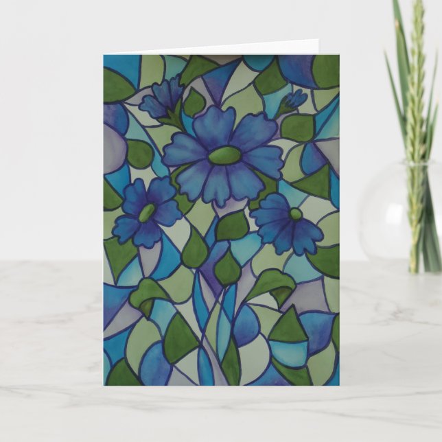 Carte de voeux Floral Aquarelle (Devant)