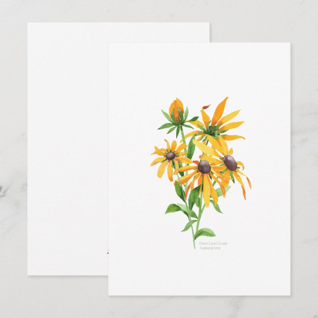 Carte de voeux Floral Design (Devant / Derrière)