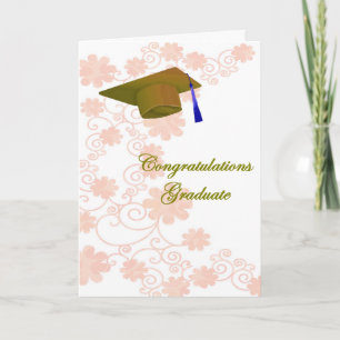 Carte de voeux Floral Graduation