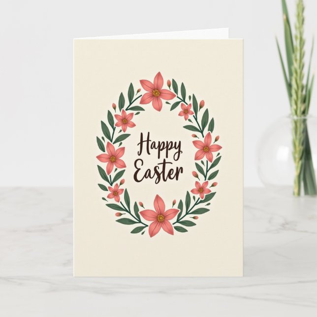 Carte de Vœux Floral Printemps (Devant)