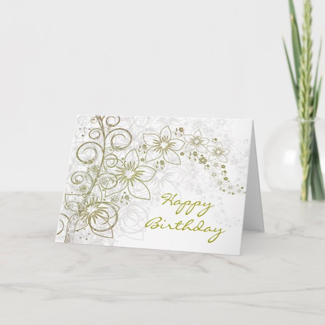 Carte de voeux Floral sur mesure (Devant)