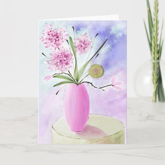 Carte de voeux Floral Watercolor (Devant)