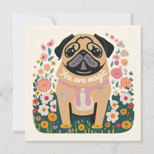 Carte de voeux florale Boho Carlin "Your Are Magic