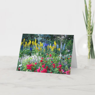 Carte de voeux florale de jardin anglais