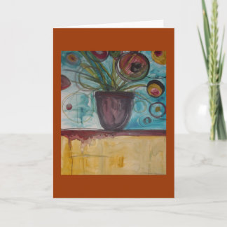 Carte de voeux florale de peinture