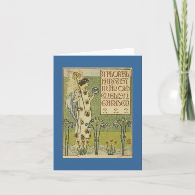 Carte de voeux florale d'imaginaire (Devant)
