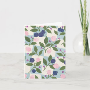 Carte de vœux florale du jardin de myrtilles
