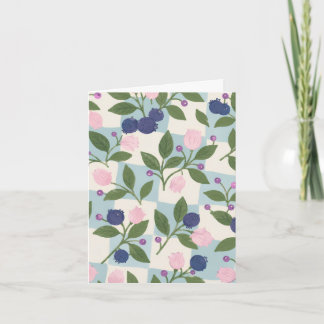 Carte de vœux florale du jardin de myrtilles
