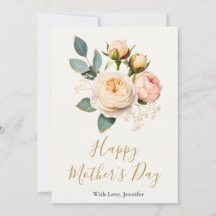Carte de vœux florale élégante pour la fête des mè