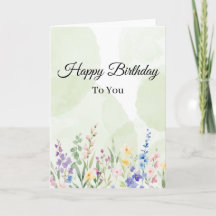Carte de vœux florale merveilleuse pour anniversai