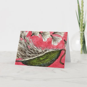 Carte de voeux florale "Milkweed Pod"