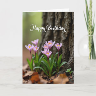 Carte de vœux florale pour anniversaire
