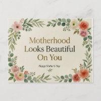 Carte de vœux florale Soft Mama Club