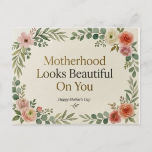 Carte de vœux florale Soft Mama Club