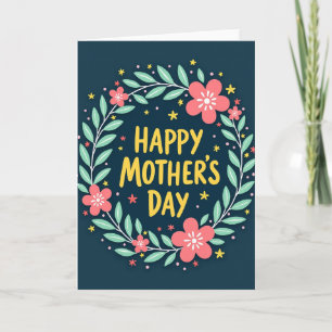 Carte de vœux floraux joyeux