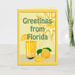 Carte de voeux Floride Sunshine & Oranges