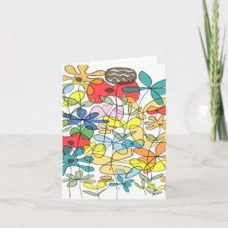Carte de voeux Flower - collage