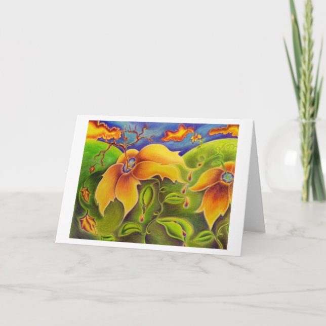 Carte de voeux Flower Worlds (Devant)