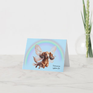 Carte de voeux Flying Dachshund