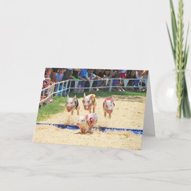 Carte de voeux Flying Pig (Devant)