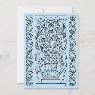 Carte de vœux FNC Urne florale et cygnes