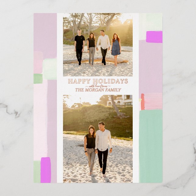 Carte de voeux Foil de Noël de Noël de Noël (Recto)