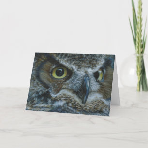 Carte de voeux foncée de hibou
