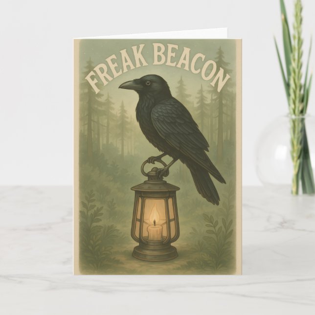 Carte de voeux Freak Beacon Raven (Devant)