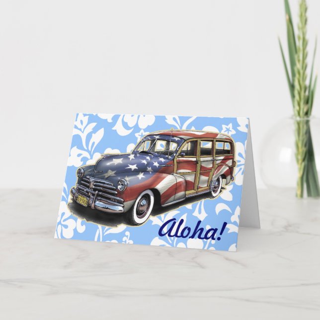 Carte de voeux Freedom Woody Hawaiian (Devant)