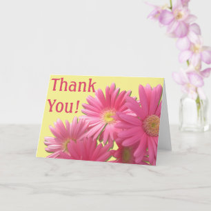 Carte de voeux - Frissons Gerbera rose foncé